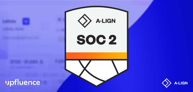 SOC 2 press release for Upfluence background