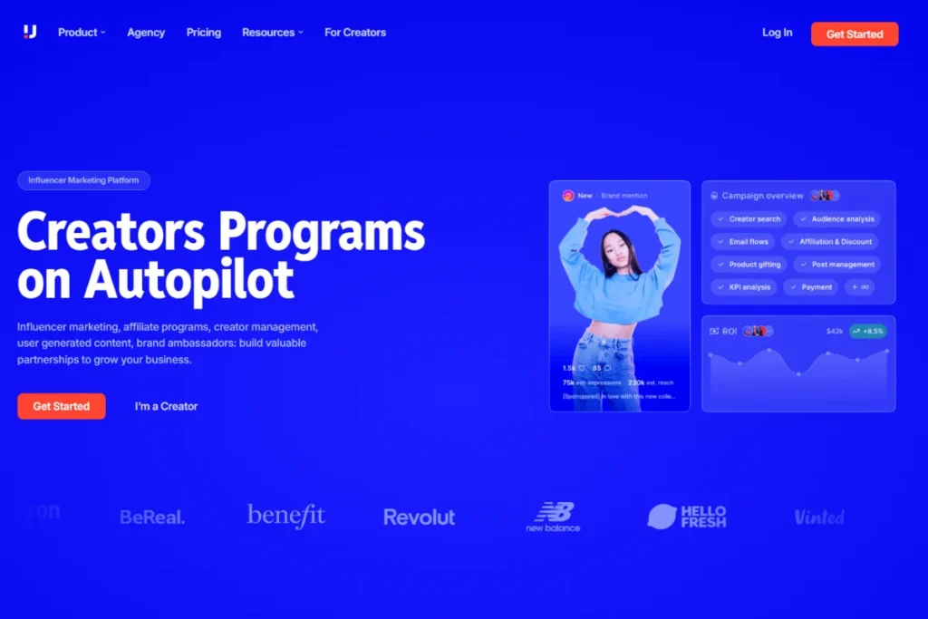 Upfluence Homepage
